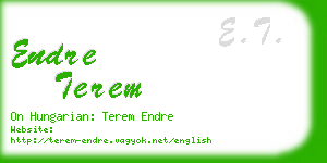 endre terem business card